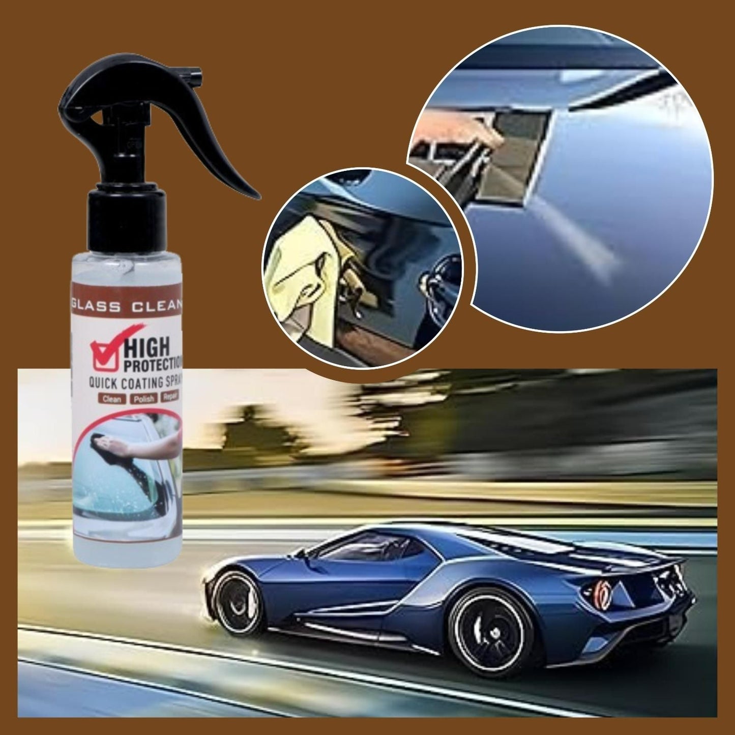 Glass Cleaner Quick Coating Spray (100 ml)